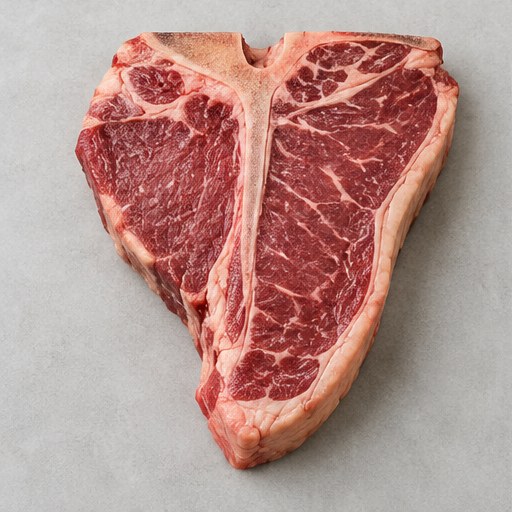Imagem ilustrativa de t-bone bovino, criada por IA